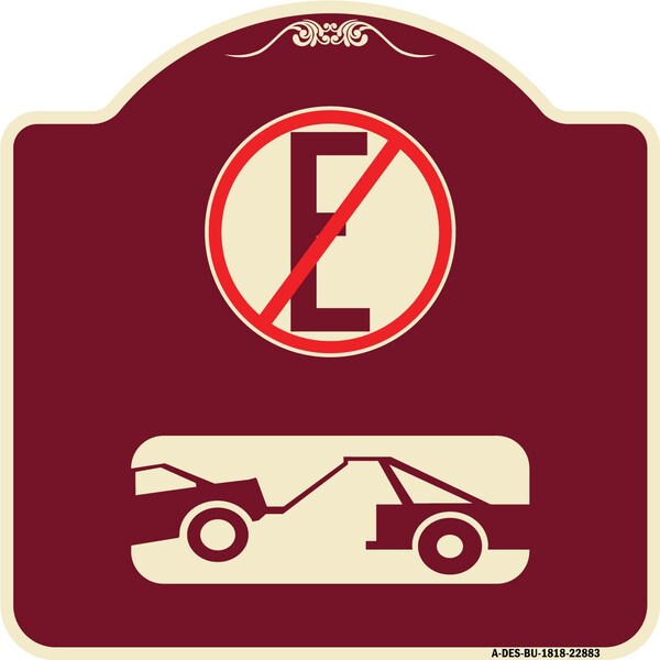 Spanish Parking Control No Estacionar Heavy-Gauge Aluminum Architectural Sign, 18" H, BU-1818-22883